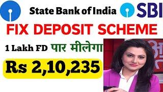 SBI bank 1 lakh fixed deposit benefit SBI bank FD interest rates 2024 Offer