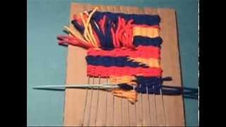 Weaving on a Cardboard Loom (version 2)