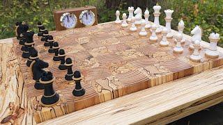 Spalted Wood Chess Board