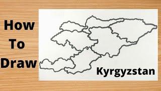 Kyrgyzstan Map Drawing