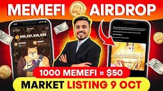 MemeFi Airdrop Claim Now New Update || MemeFi Listing Date || MemeFi Withdrawal || Earn Pro