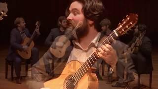 Mēla Guitar Quartet play Bacchanale by Saint-Saëns