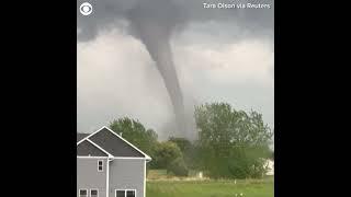 Tornado caught sweeping through neighborhood in Wisconsin