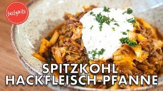 Schnelle Spitzkohl-Hackfleisch-Pfanne selber machen (Rezept)