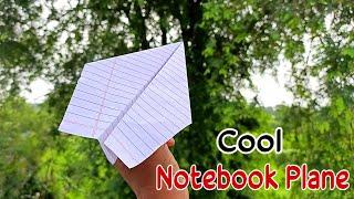 How to make Notebook Paper Plane(fly so far), Make paper flying plane, origami plane