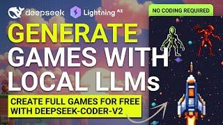 Aider + LightningAI + DeepSeek-Coder-V2 + Udio + ElevenLabs : Generate Games with AI (w/ Local LLMs)