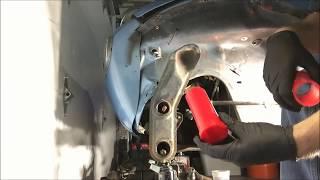 vw bug polyurethane beam bushing and through rod install 68 VolksRod