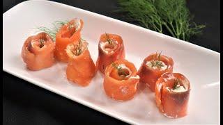 Low Carb/Keto Smoked Salmon Rolls - Easy Appetizer or Side