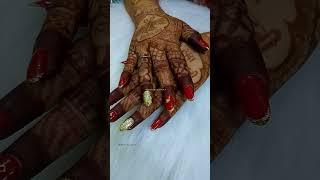 Bridal nail art and bridal bach hand@magical_nails_by_shivani_4  @mehndi__by__poonam