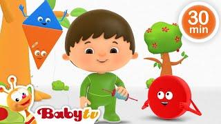 Charlie has Adventures with his Friends the Shapes  🟩   | Kids Cartoons | Full Episodes @BabyTV