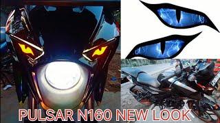 Pulsar N160 Best Model Racing Red Eyes Modification || Body Multi Colour Smoke Paper Wrapping | 2022