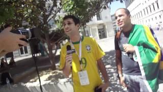 Vini Boy e Paulo Mowles praticando o "ingrês" numa entrevista internacional!