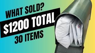 What Sold on Ebay? 30 Items for $1200! Clothing Reseller Breakdown