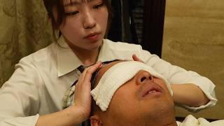 Relaxing head spa, shampoo, ear cleaning and massage ASMR at the luxury barbershop "PREMIUM BARBER"