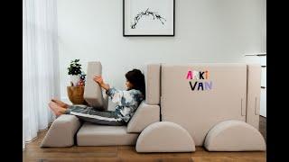 ARKi the multiFUNctional play couch with personality - Van build