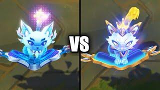 Cyber Cat Yuumi vs Prestige Cyber Cat Yuumi Skins Comparison (League of Legends)