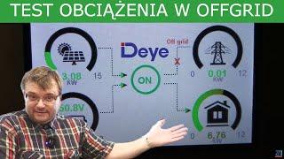 Falownik Hybrydowy Deye 003: Test obciążenia przy pracy wyspowej off-grid