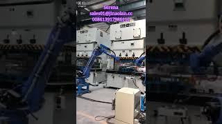 Double crank high precision press machine with transfer robot