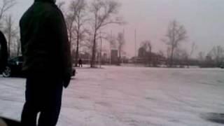 Mongolian Z350 drifting on the snow