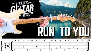 Economy Picking Practice | Run To You Tutorial | FREE DOWNLOADABLE TAB | Bryan Adams Guitar Lesson