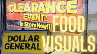 Dollar General Clearance Event Food and Candy Visuals with UPC