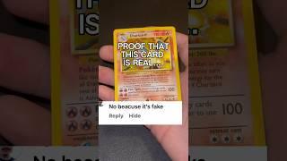 REAL OR FAKE? Base Set Charizard  #pokemon #pokemoncards #charizard #youtubeshorts #pokémon