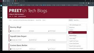 Blog Website using ASP.NET Core MVC || ASP.NET Core MVC Projects