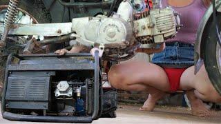 mechanical girl | Professional Engine Restoration Process 20 Years Unoccupied