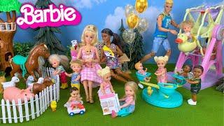 Barbie & Ken Doll Family Baby First Birthday Party Story