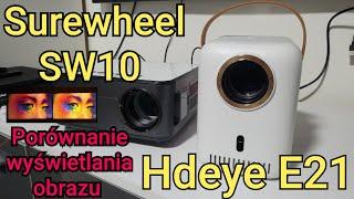 Test porównawczy projektorów Led Surewheel SW10 HDeye E21 FHD 1080P