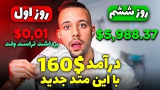 کسب درآمد دلاری آنلاین واقعی | درآمد آنلاین 160$ با این متد جدید