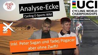 Zwift WM ohne Zwift?!  Analyse-Ecke Cycling E-Sports WM auf myWoosh