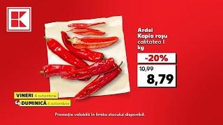 Oferta Kaufland din 4-6 octombrie: spată de porc, pulpe de pui, ardei și salam