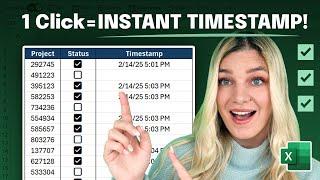 Creating Checkbox Timestamps in Excel (in two minutes)