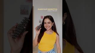 Claw Clip Hairstyle Under A Minute! | Easy Hairstyle Ideas For Summers️ #hairstyles #clawclips