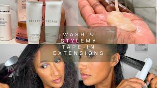 How to: Washing and Styling my Tape-in Extensions at Home | Tips and Tricks for extension newbies!