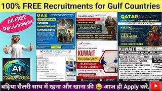 100% FREE Recruitments for Gulf Countries/ free food, accomodation & transportation #gulfjobs #dubai