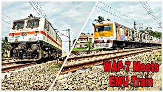 {WAP7 MEETS EMU TRAIN}30322 SDAH WAP7 Meets 33659 SDAH-HB Local || 850 Subscribers Special 