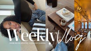 weekly vlog | living room decor + relaxing sunday + new recipe + loving nyc &more! allyiahsface vlog