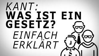 Kant: Was ist ein Gesetz im Sinne Kants? Einfach erklärt! AMODO, Philosophie begreifen!