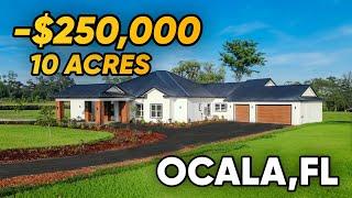 $250,000 Price REDUCTION ON Brand New Florida Custom Home With 10 ACRES