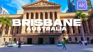 Brisbane City Walking Tour | George St and City Hall | 4K Australia | June 2024 | UHD 60fps