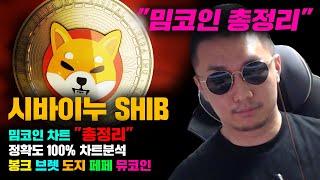 시바이누 SHIB [긴급] 밈코인 "총정리" 봉크 브렛 도지 페페 캣인어독스월드 전부다 정리해드림...! #코인시황