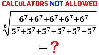 Calculators NOT allowed | Fun Algebra Problem | Radical with rational exponents