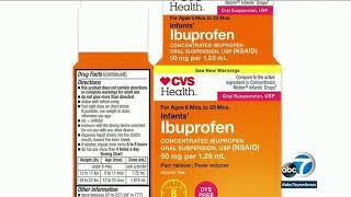 Ibuprofen recall: Infant liquid ibuprofen recall expanded over safety concerns, sold at Walmart, CVS