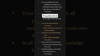 Proverbs 3:5-6  BIBLE MEMORY