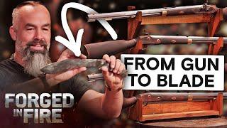 Recycling Old Rifles into Fierce Blades | Forged in Fire (Season 3)