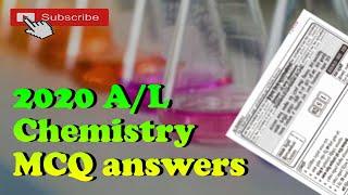 2020 A/L Chemistry MCQ Answers