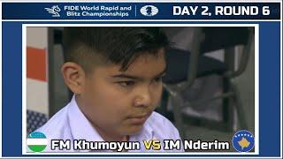 A 12 Year Old FM KHUMOYUN from Uzbekistan Impressively Draws Against IM NDERIM.