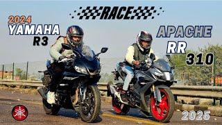 2025 APACHE RR-310 vs 2024 YAMAHA R3 | DRAG RACE